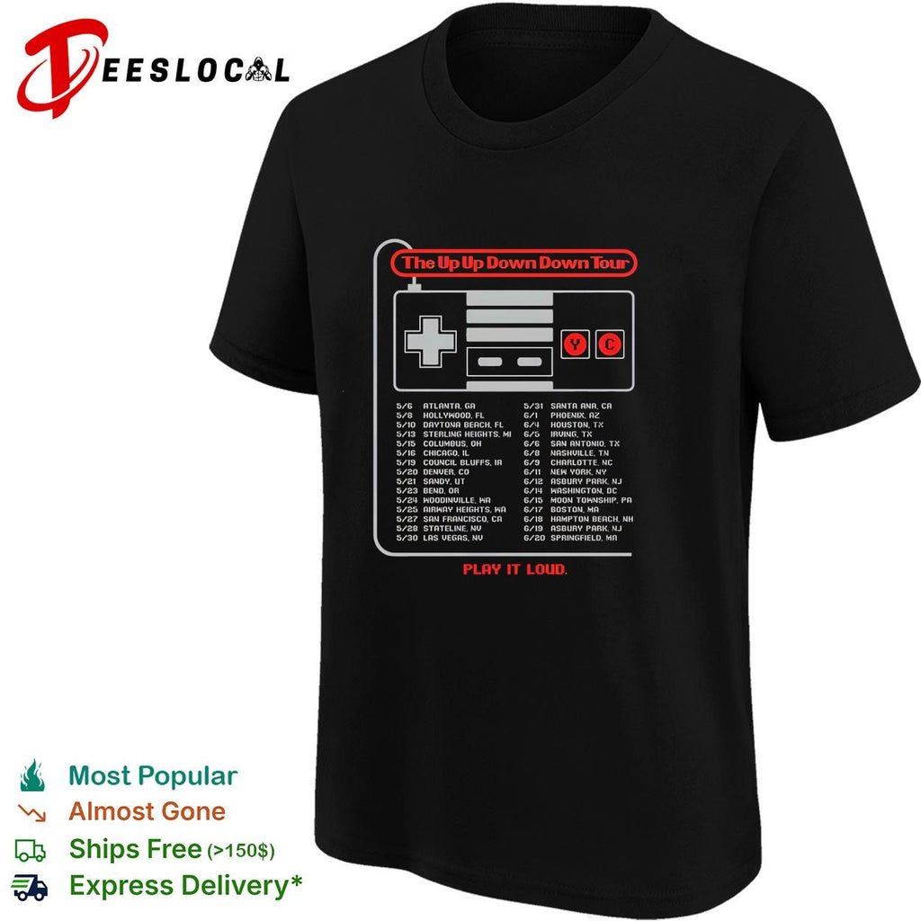 Yellowcard The Up Up Down Down Tour 2026 North America Retro Game shirt