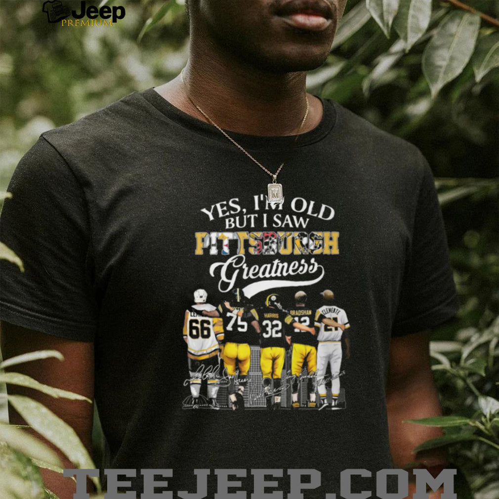 Yes I’m Old But I Saw Pittsburgh Greatness 5 Legends Skyline T Shirt