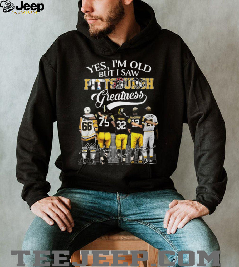 Yes I’m Old But I Saw Pittsburgh Greatness 5 Legends Skyline T Shirt