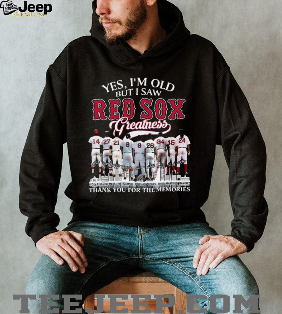 Yes I’m Old But I Saw Red Sox Greatness Baseball Legends Coffee T Shirt