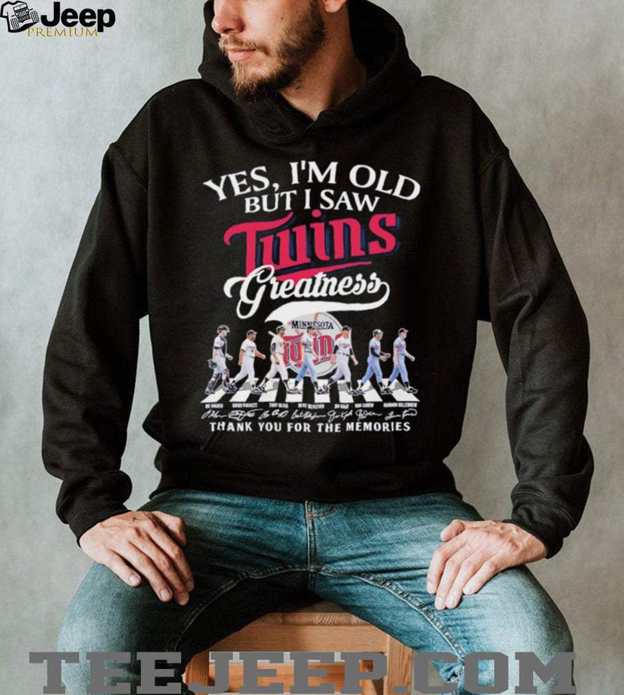 Yes I’m Old But I Saw Twins Greatness Minnesota Baseball Abbey Road T Shirt