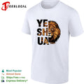 Yeshua lion face bold typography shirt