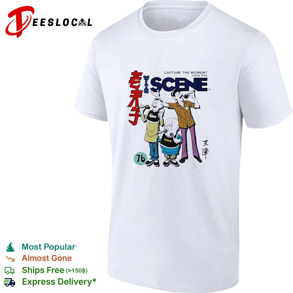 Yin Scene capture the moment since 1976 Japanese manga characters shirt