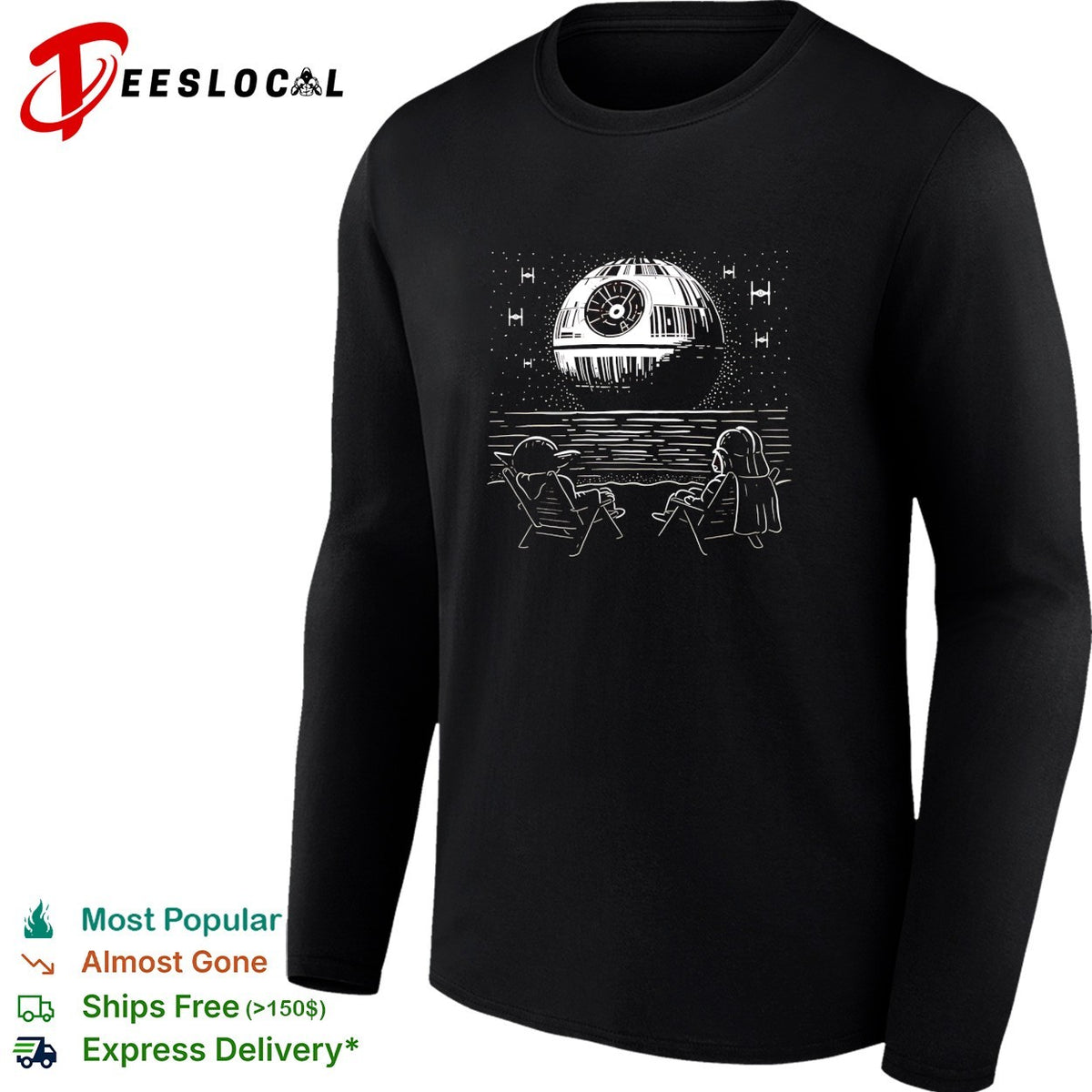Yoda and Vader at the beach The Dark Side of the Beach shirt