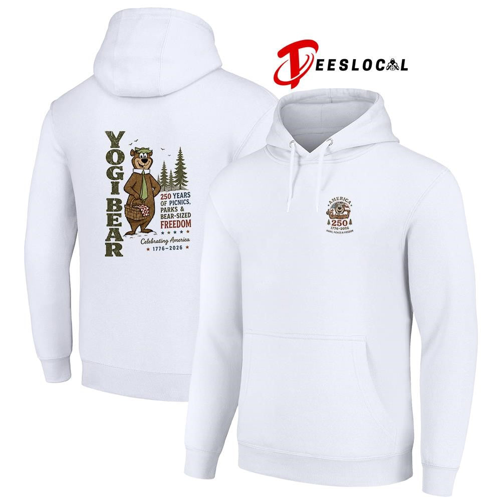 Yogi bear 250 years of picnics parks and bear sized freedom shirt