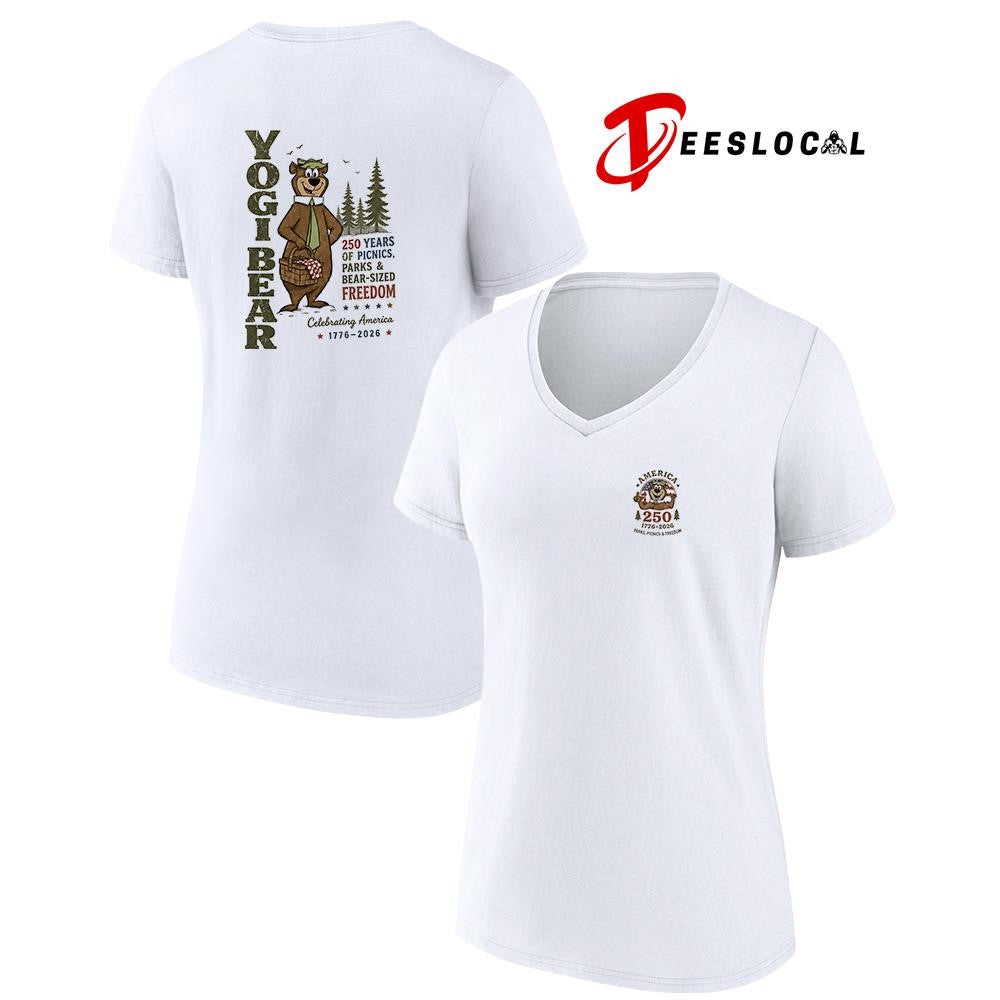 Yogi bear 250 years of picnics parks and bear sized freedom shirt