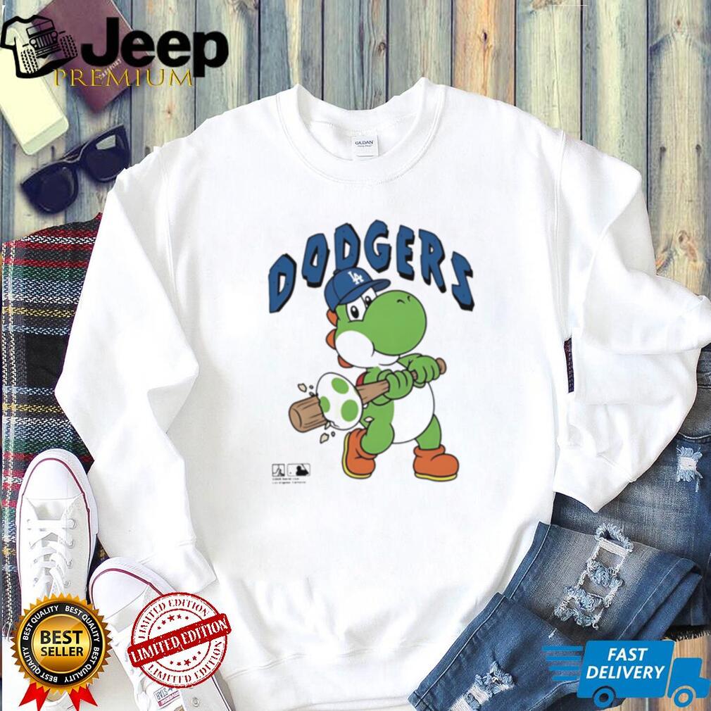 Yoshi LA Dodgers Baseball Mashup Cartoon T Shirt