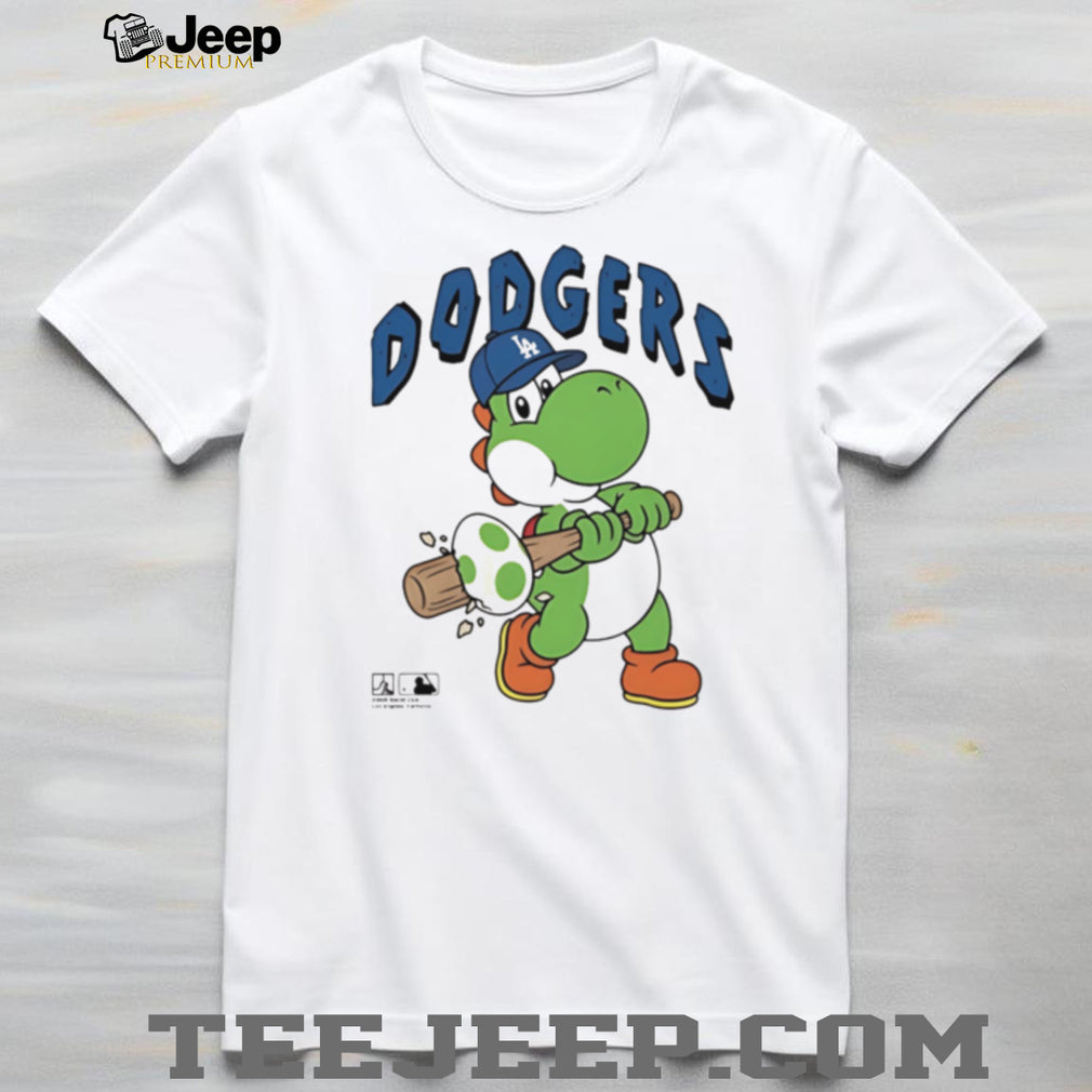 Yoshi LA Dodgers Baseball Mashup Cartoon T Shirt