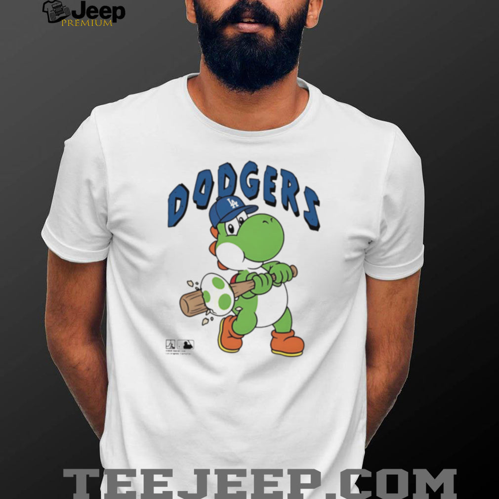 Yoshi LA Dodgers Baseball Mashup Cartoon T Shirt