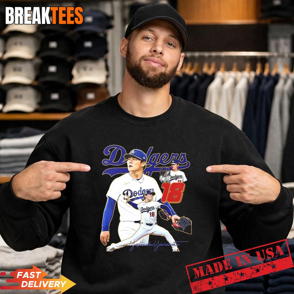 Yoshinobu Yamamoto Los Angeles Dodgers MLB 2026 signature T-Shirt