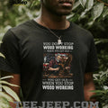 You Don’t Stop Woodworking When You Get Old American Flag Woodworker Gift T Shirt