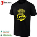 You can watch for free Tubi bold yellow lettering streaming ad graphic shirt
