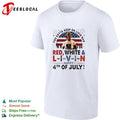 You gotta keep on livin’ man L I V I N Happy 4th of July patriotic movie quote shirt