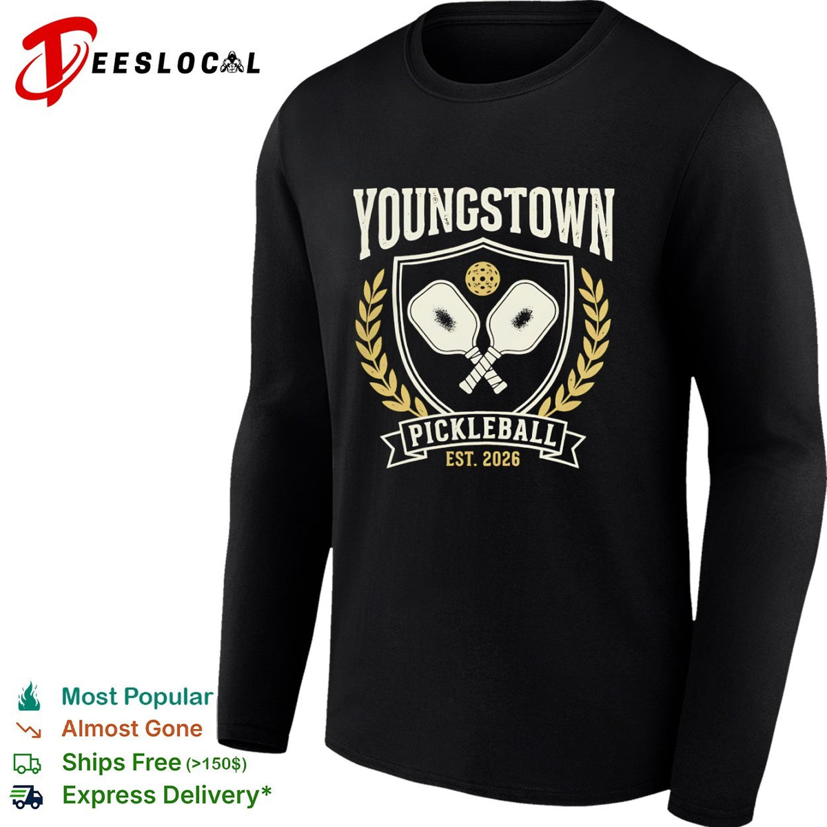Youngstown Pickleball Est 2026 Crossed Paddles shirt
