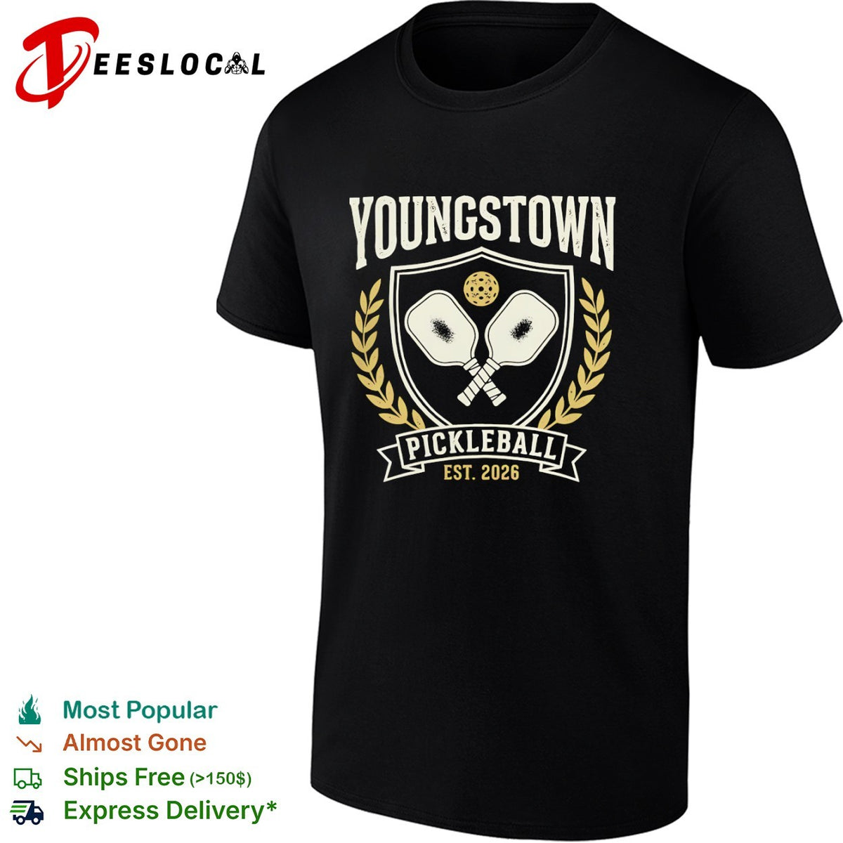 Youngstown Pickleball Est 2026 Crossed Paddles shirt