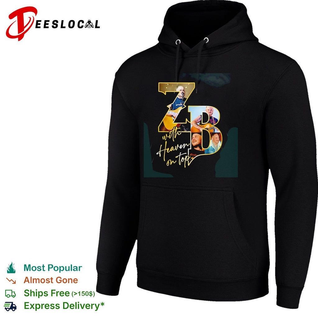 Zach Bryan ZB initials with Heaven on Top fan photo collage portrait shirt