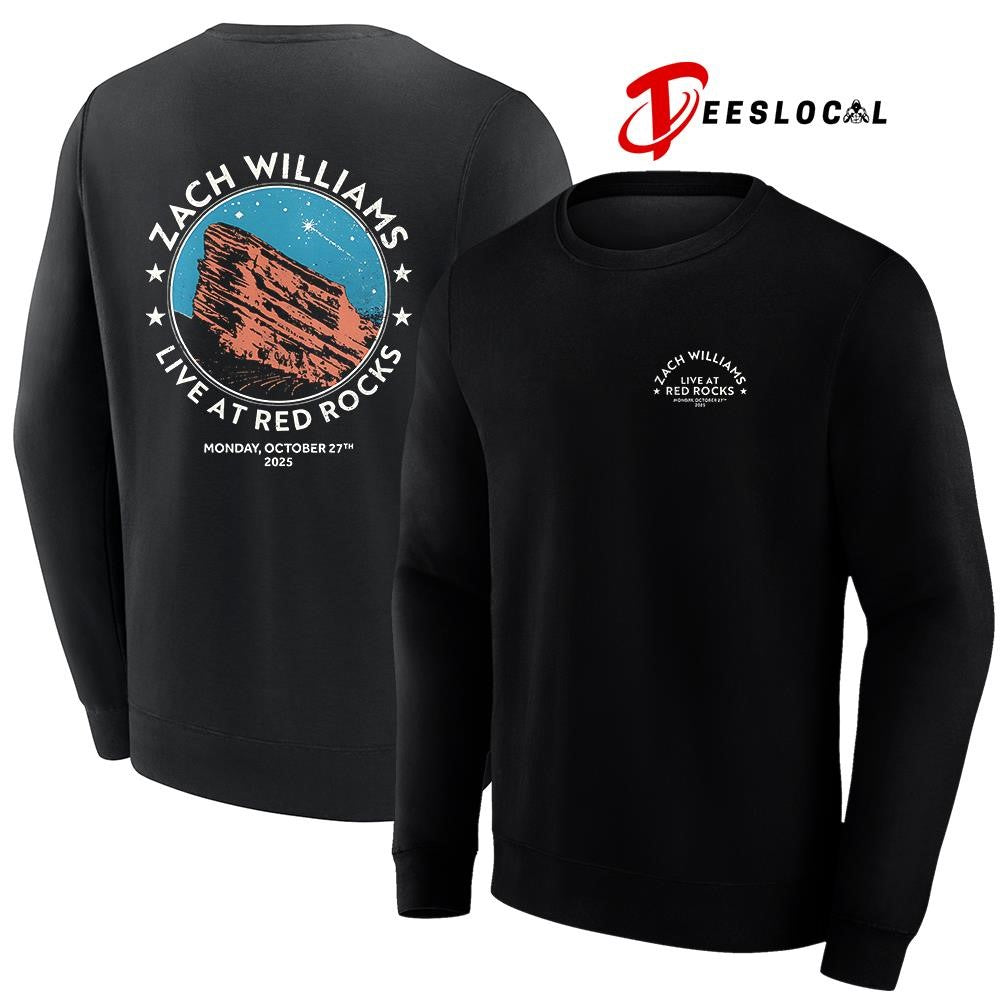 Zach Williams live at Red Rocks logo graphic shirt