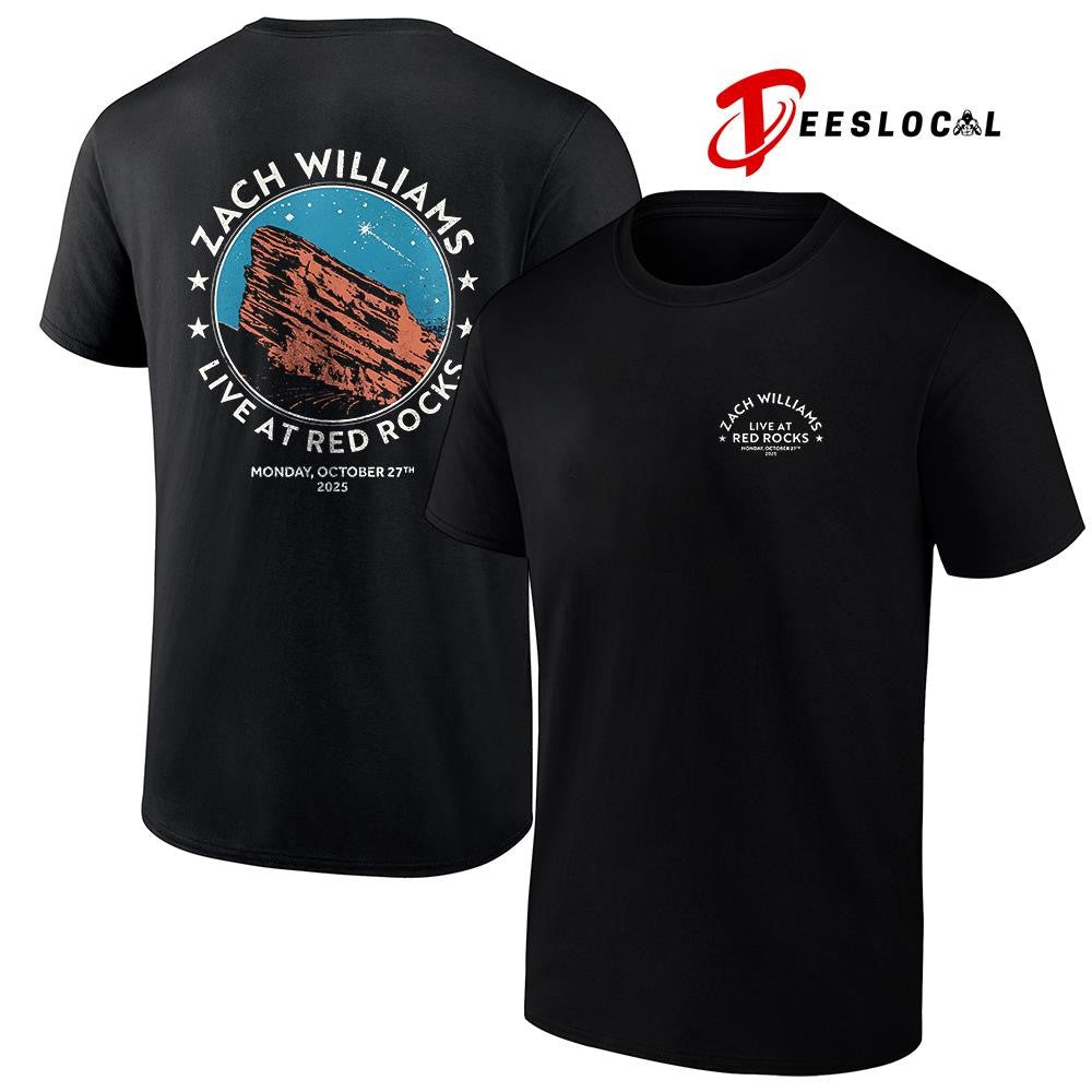 Zach Williams live at Red Rocks logo graphic shirt