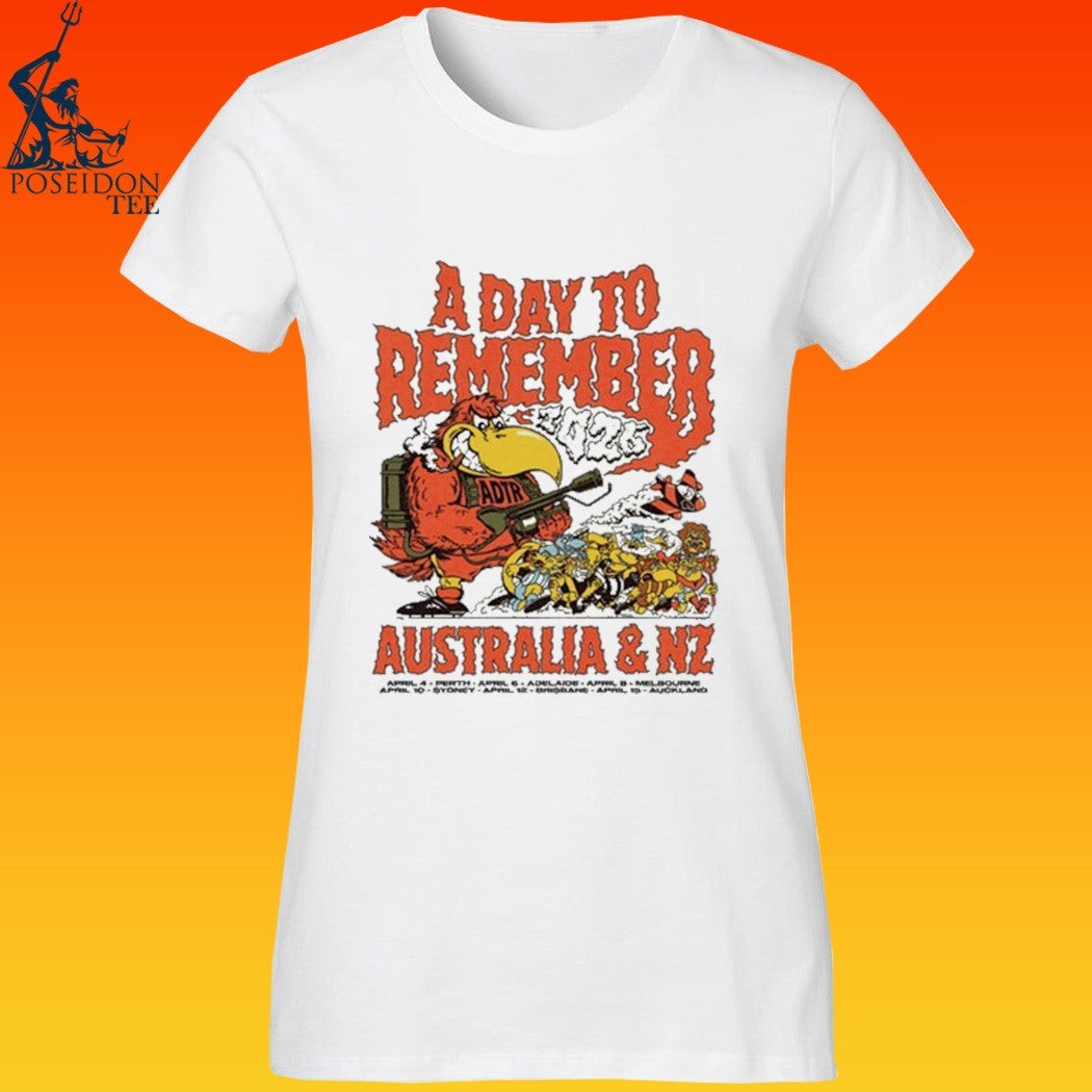 A Day To Remember Big Rock Tour April 2026 In Australia & New Zealand T-shirt