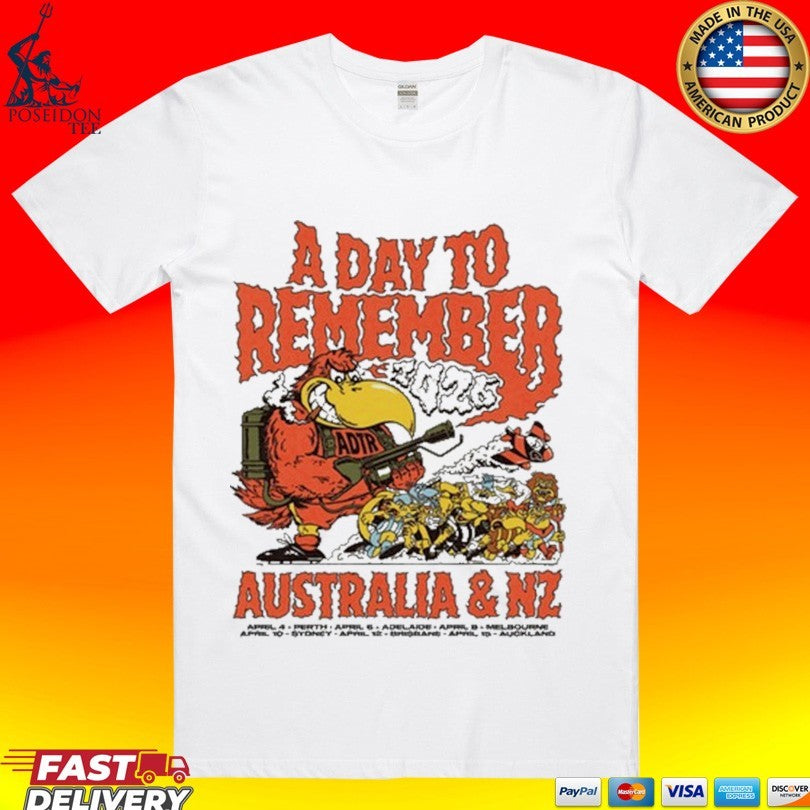 A Day To Remember Big Rock Tour April 2026 In Australia & New Zealand T-shirt