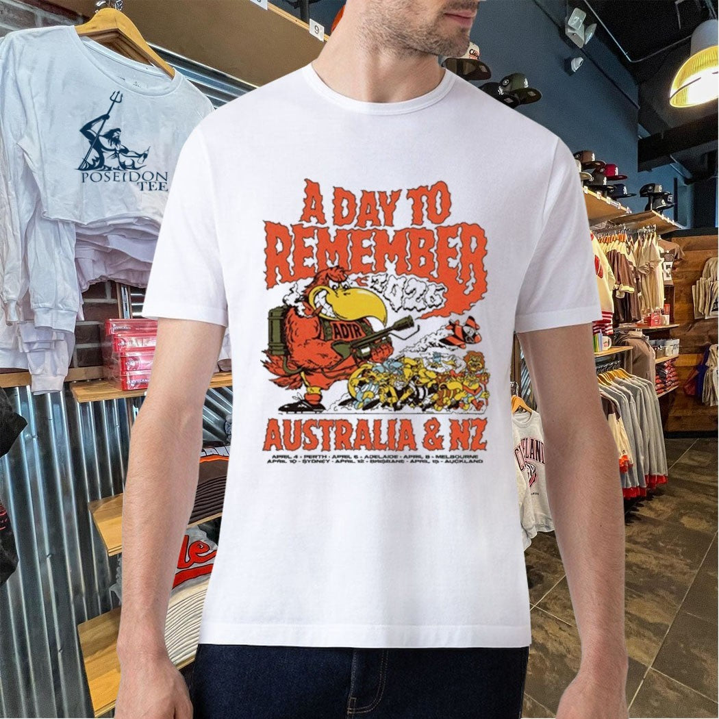 A Day To Remember Big Rock Tour April 2026 In Australia & New Zealand T-shirt
