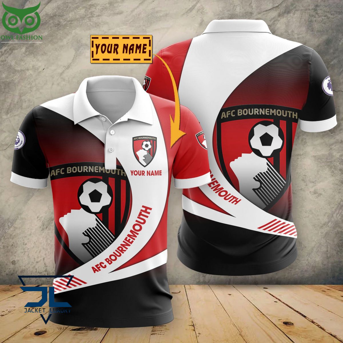 A.F.C. Bournemouth Premier League 2023 Customized 3D Polo Tshirt