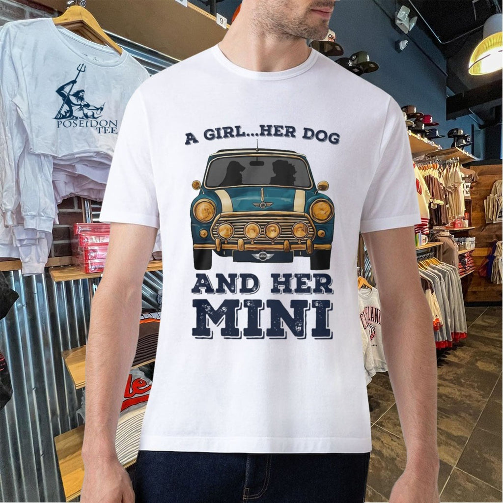 A Girl And Her Dog And Her Mini Car T-shirt
