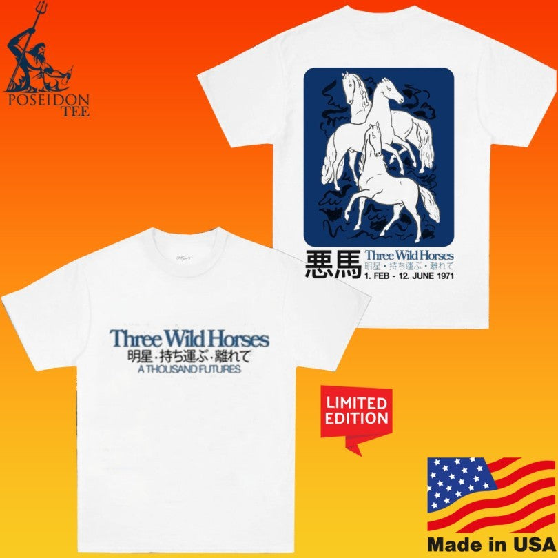 A Thousand Futures 1971 X Gk Three Wild Horses T-shirt
