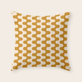 Retro Mid Century Modern Waves in  Yellow Ocher Throw Pillow Gallery Image 6