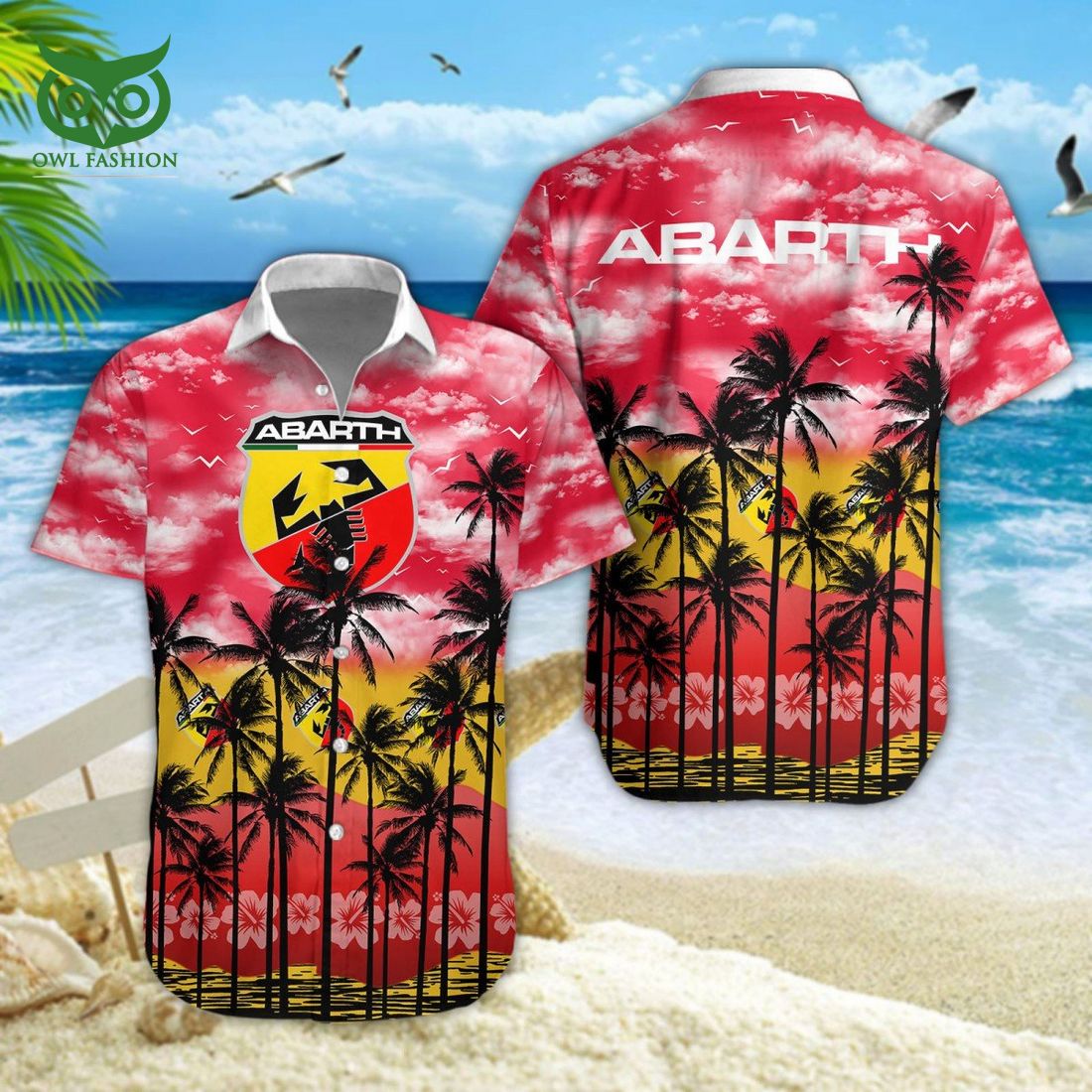 Abarth Car Hawaiian Shirt Short