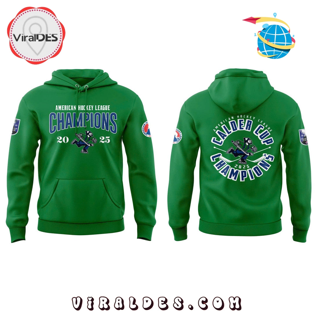 Abbotsford Canucks Calder Cup Champions Green Hoodie