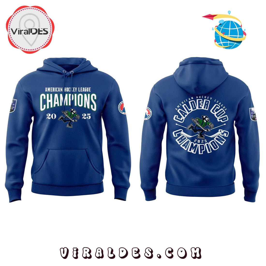 Abbotsford Canucks Calder Cup Champions Navy Hoodie