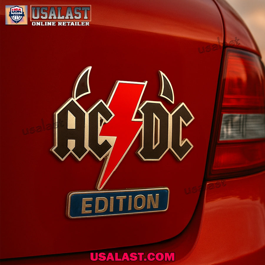 AC/DC Edition Car Emblem Custom 3D Badge