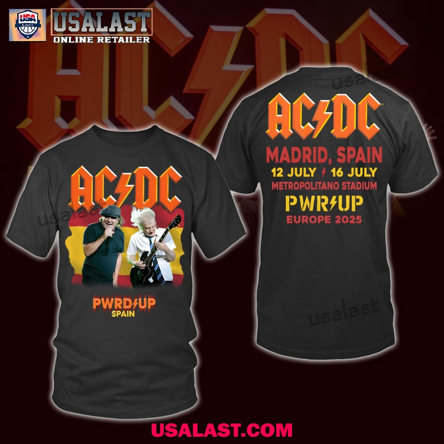 AC/DC Pwr Up Madrid Spain 2025 Unisex T-Shirt