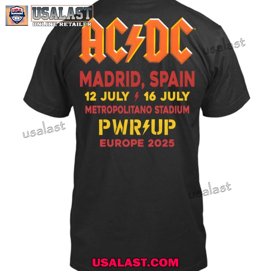 AC/DC Pwr Up Madrid Spain 2025 Unisex T-Shirt