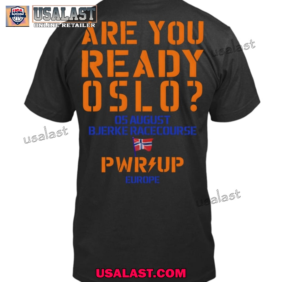 AC/DC Pwr Up Norway 2025 Are You Ready Oslo T-Shirt