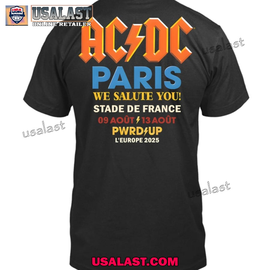 AC/DC Pwr Up Paris 2025 We Salute You T-Shirt