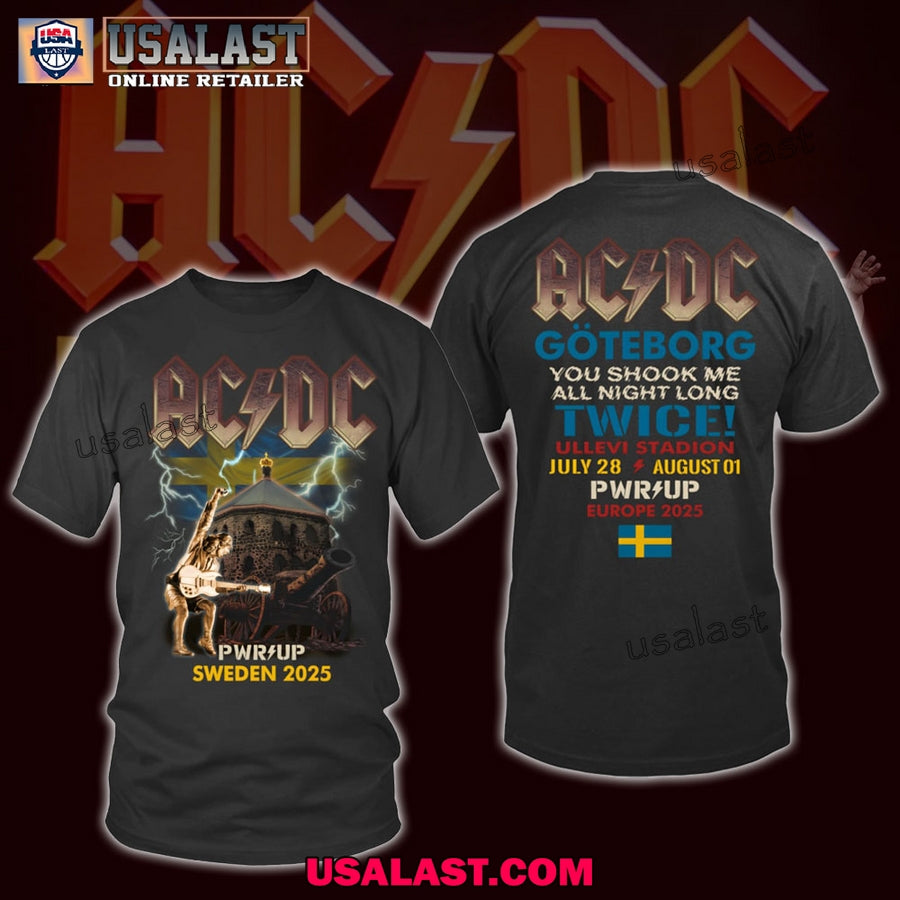 AC/DC Pwr Up Sweden 2025 Unisex T-Shirt