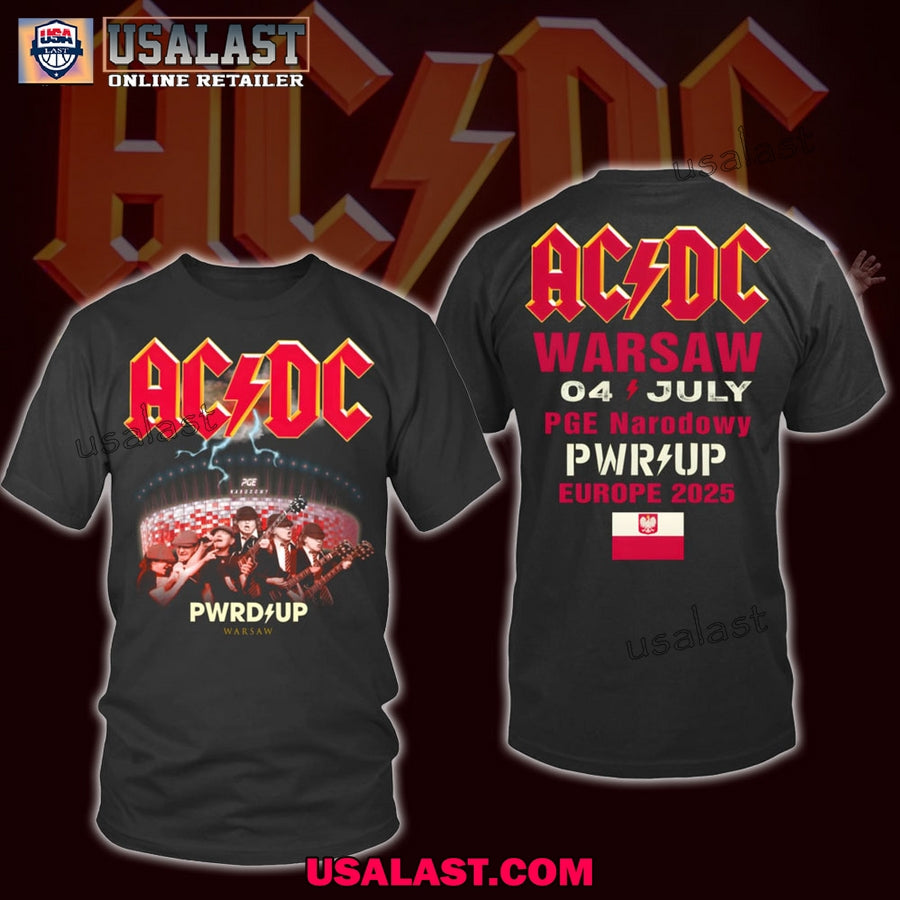 AC/DC Pwr Up Warsaw Europe 2025 Unisex T-Shirt