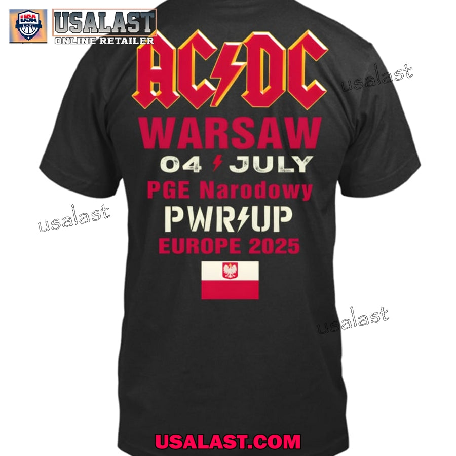 AC/DC Pwr Up Warsaw Europe 2025 Unisex T-Shirt