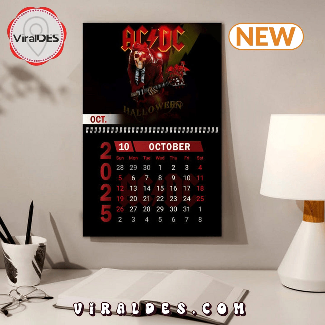 AC DC Rock Band 2025 New Year Calendar