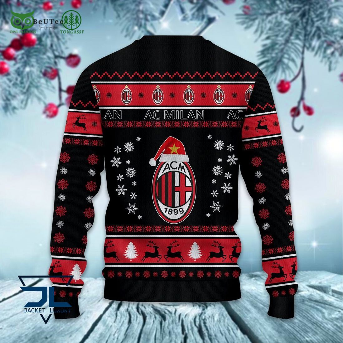 AC Milan Football Lega Serie A Ugly Sweater