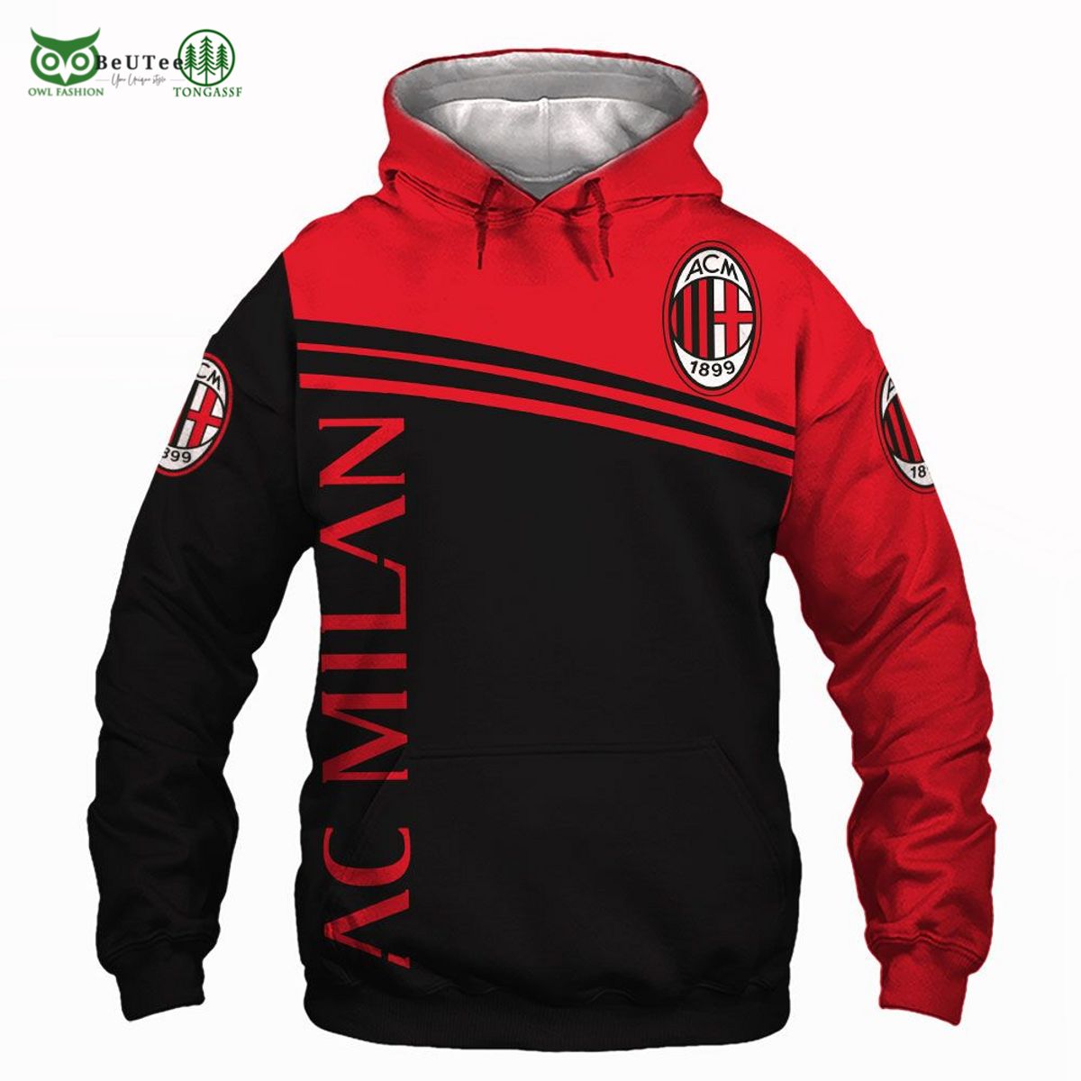 AC Milan Lega Serie A 3D Printed Hoodie Sweatshirt Sweater