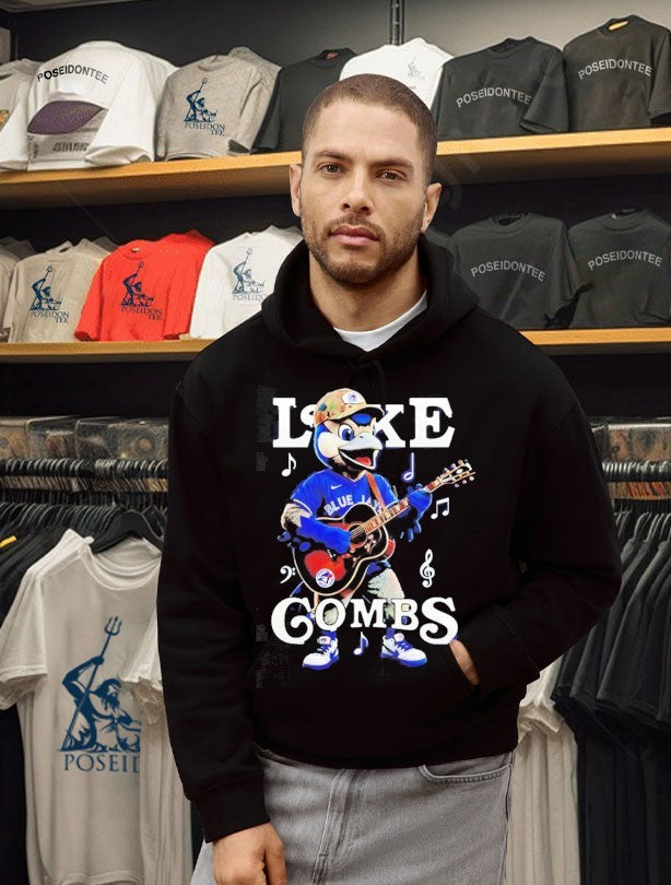 Ace The Mascot Playing Acoustic Guitar Luke Combs Blue Jays T-shirt