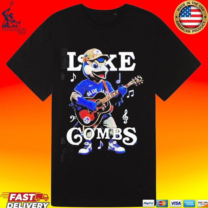 Ace The Mascot Playing Acoustic Guitar Luke Combs Blue Jays T-shirt
