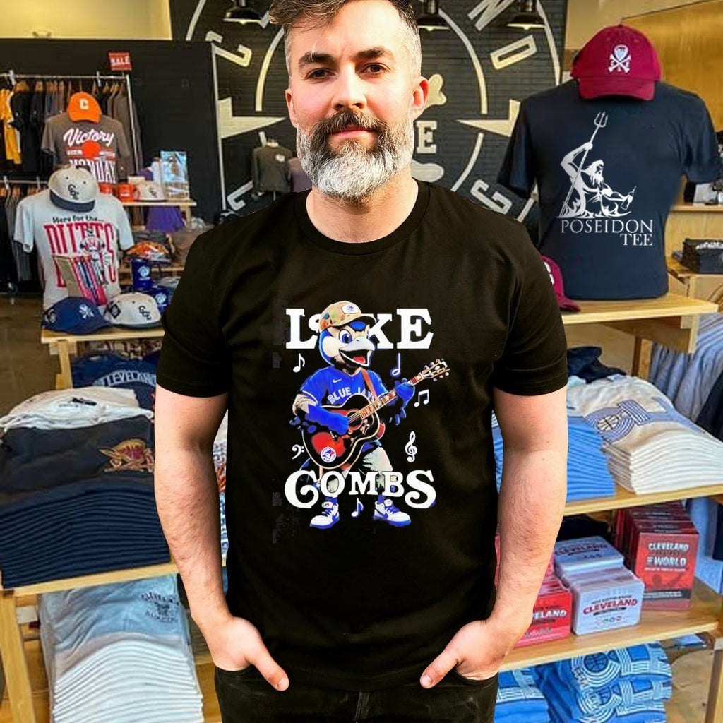 Ace The Mascot Playing Acoustic Guitar Luke Combs Blue Jays T-shirt