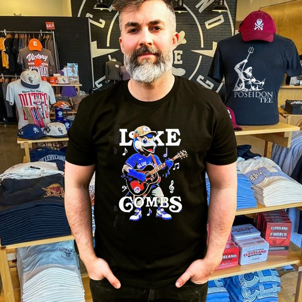 Ace The Mascot Playing Acoustic Guitar Luke Combs Blue Jays T-shirt