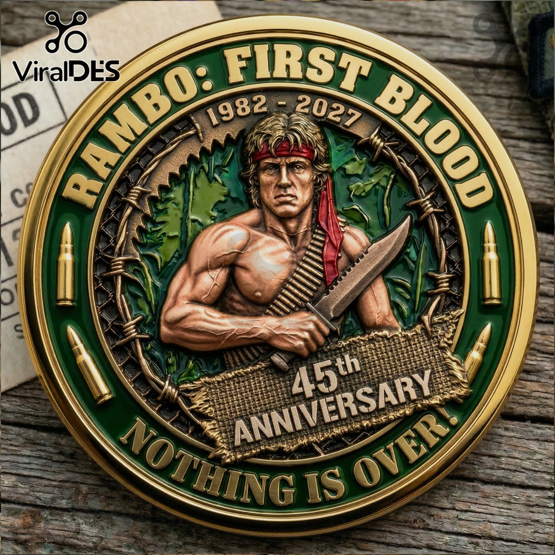 Action Hero Rambo First Blood 45th Anniversary Limited Edition Coin