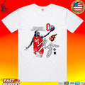 Adult Indiana Fever #0 Kelsey Mitchell Ascent In Natural By Round21 T-shirt