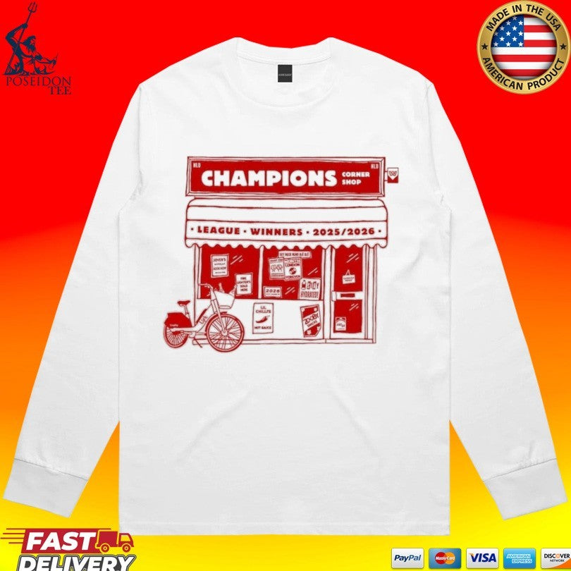 Afc Champions Corner Shop League Winners 2025 2026 T-shirt